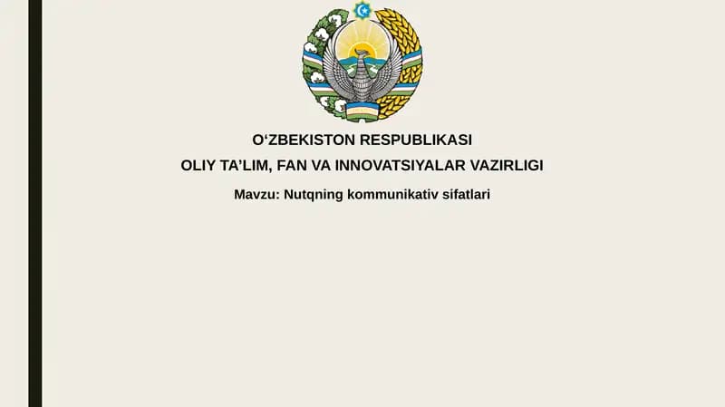 Nutqning kommunikativ sifatlari