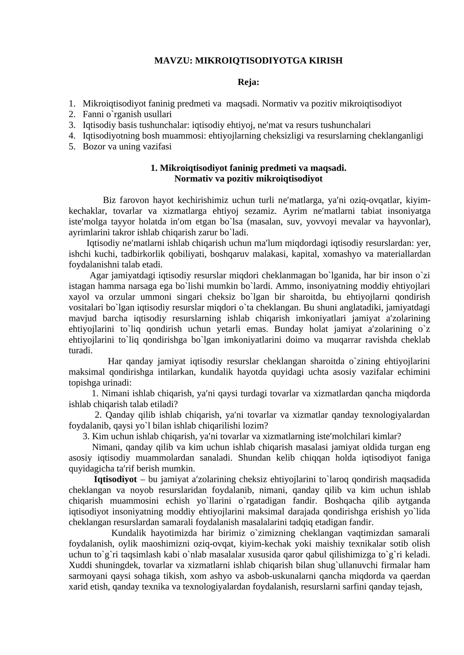 MIKROIQTISODIYOTGA