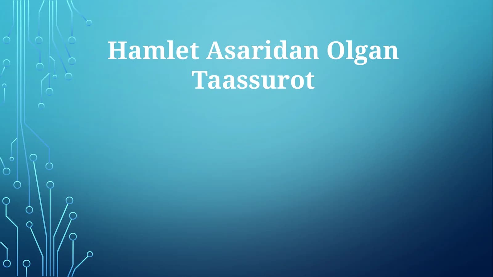 Hamlet Asaridan Olgan Taassurot