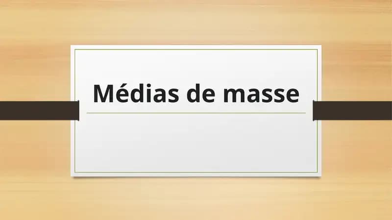 Médias de masse