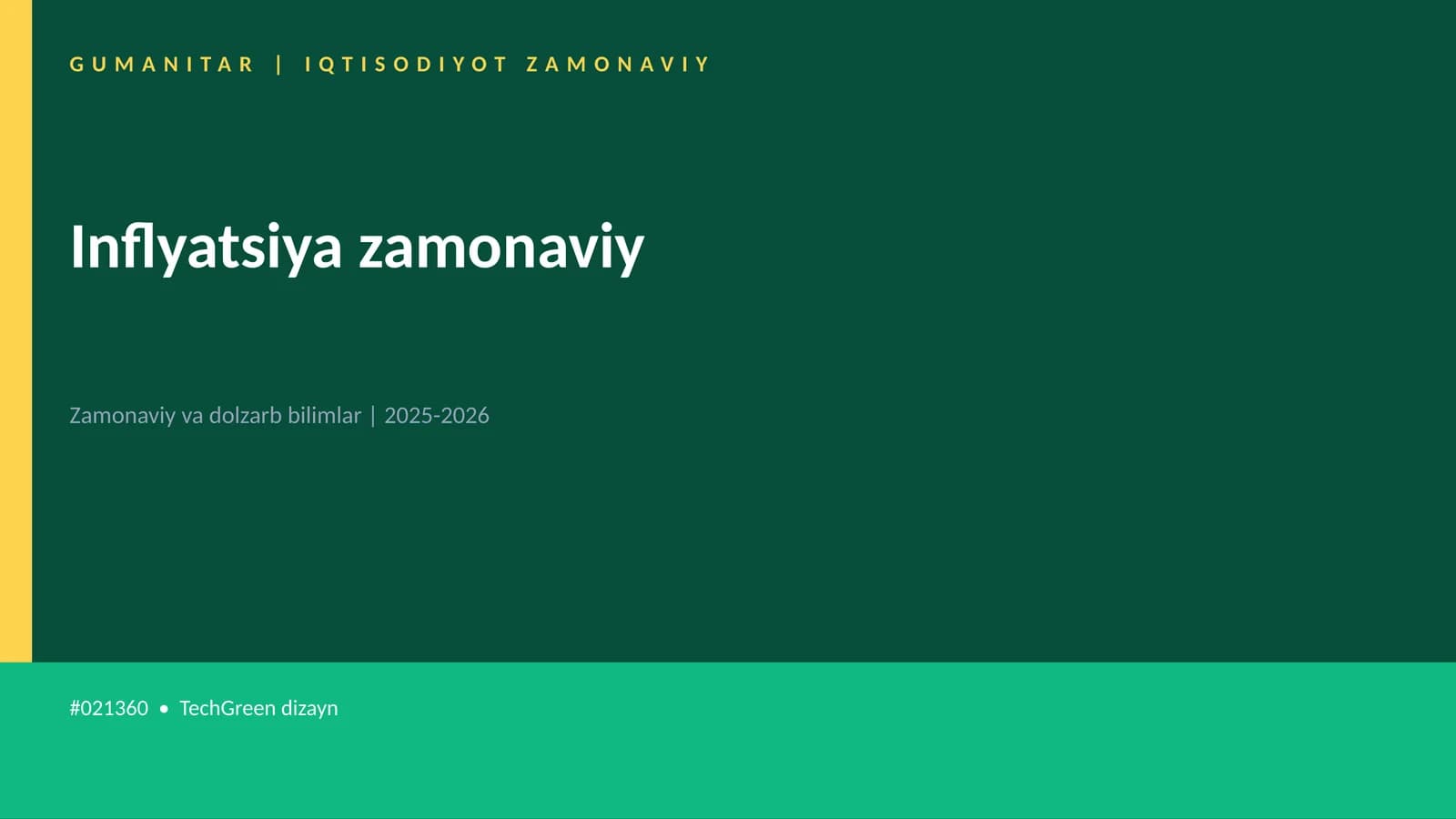 Inflyatsiya zamonaviy