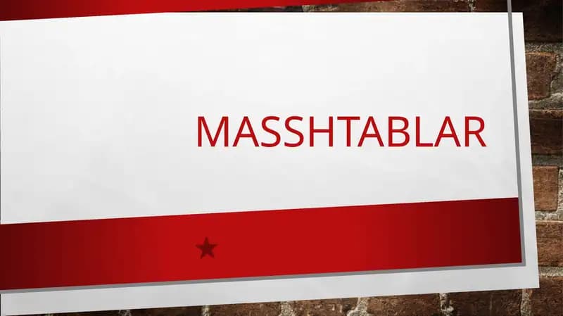 Masshtablar