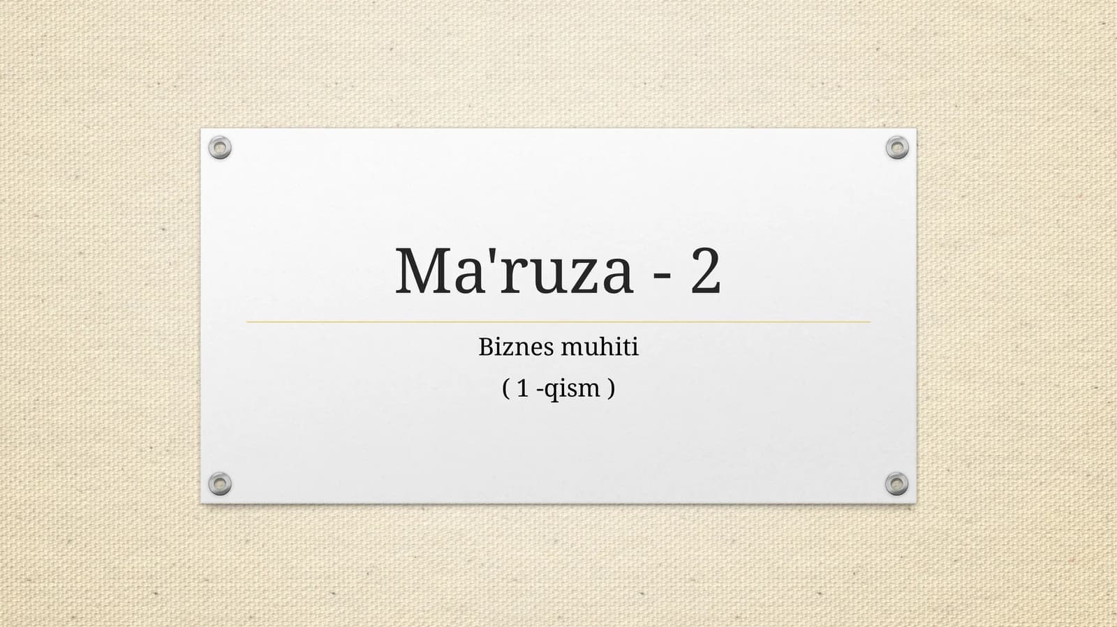 Biznes muhiti