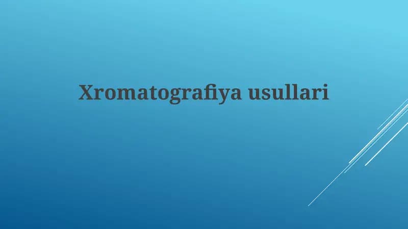 Elektroforez va xromatografiya