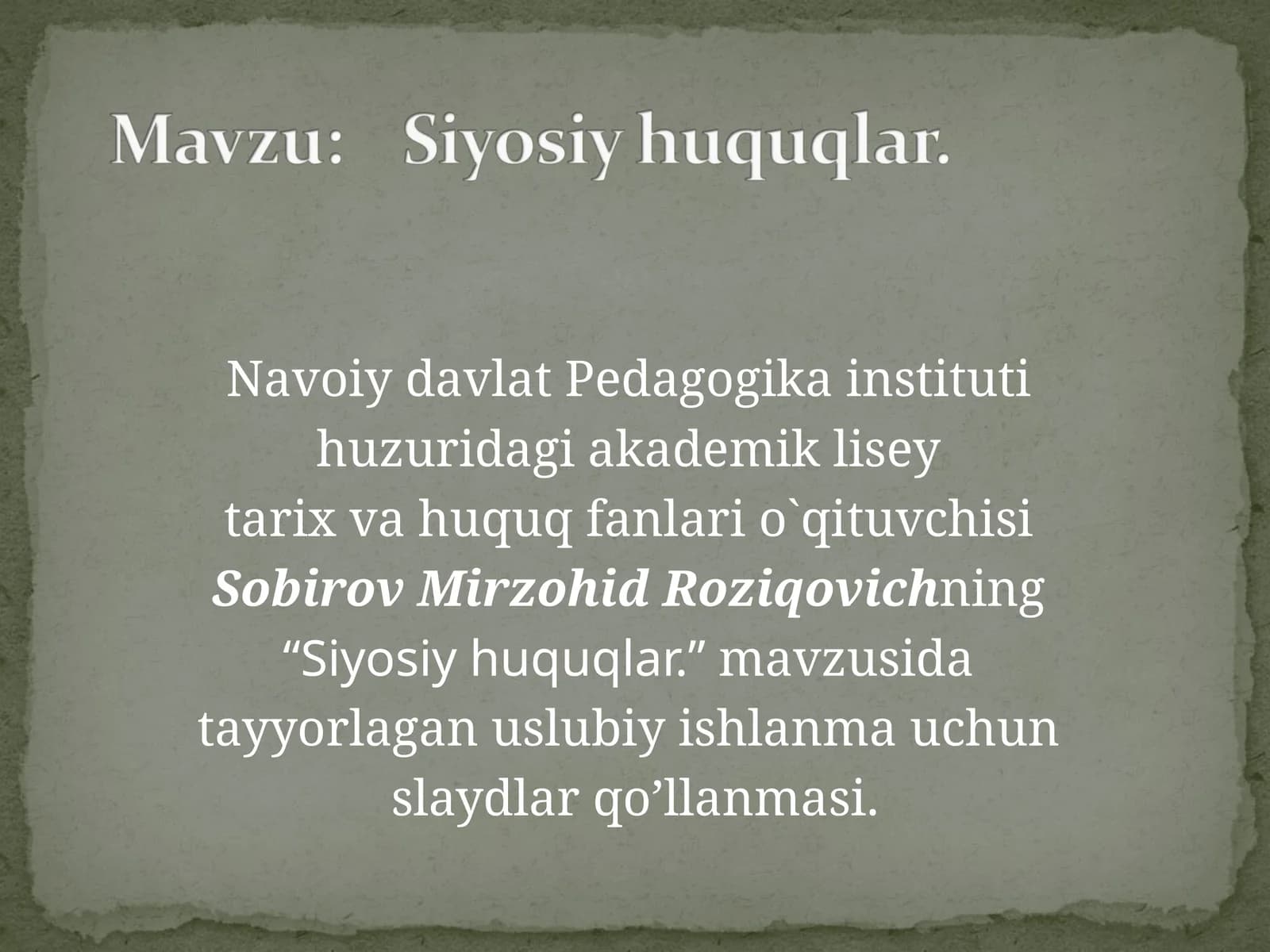 Siyosiy huquqlar