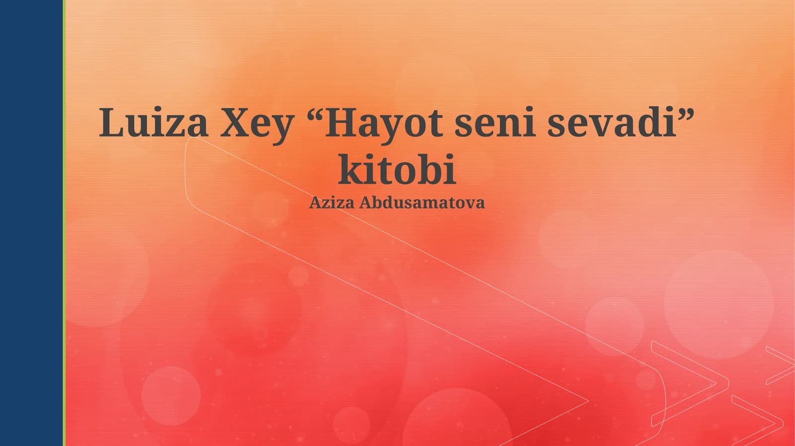 Hayot seni sevadi kitobi