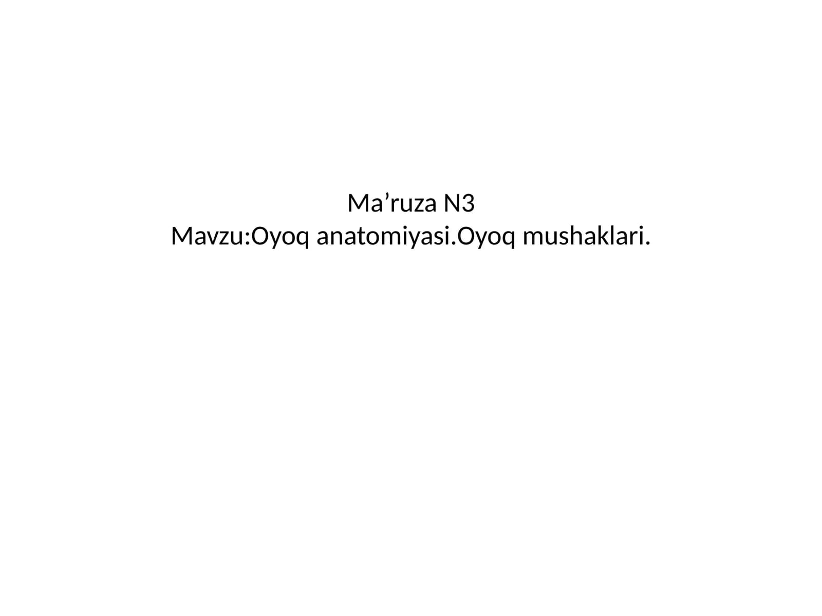 Oyoq mushaklari