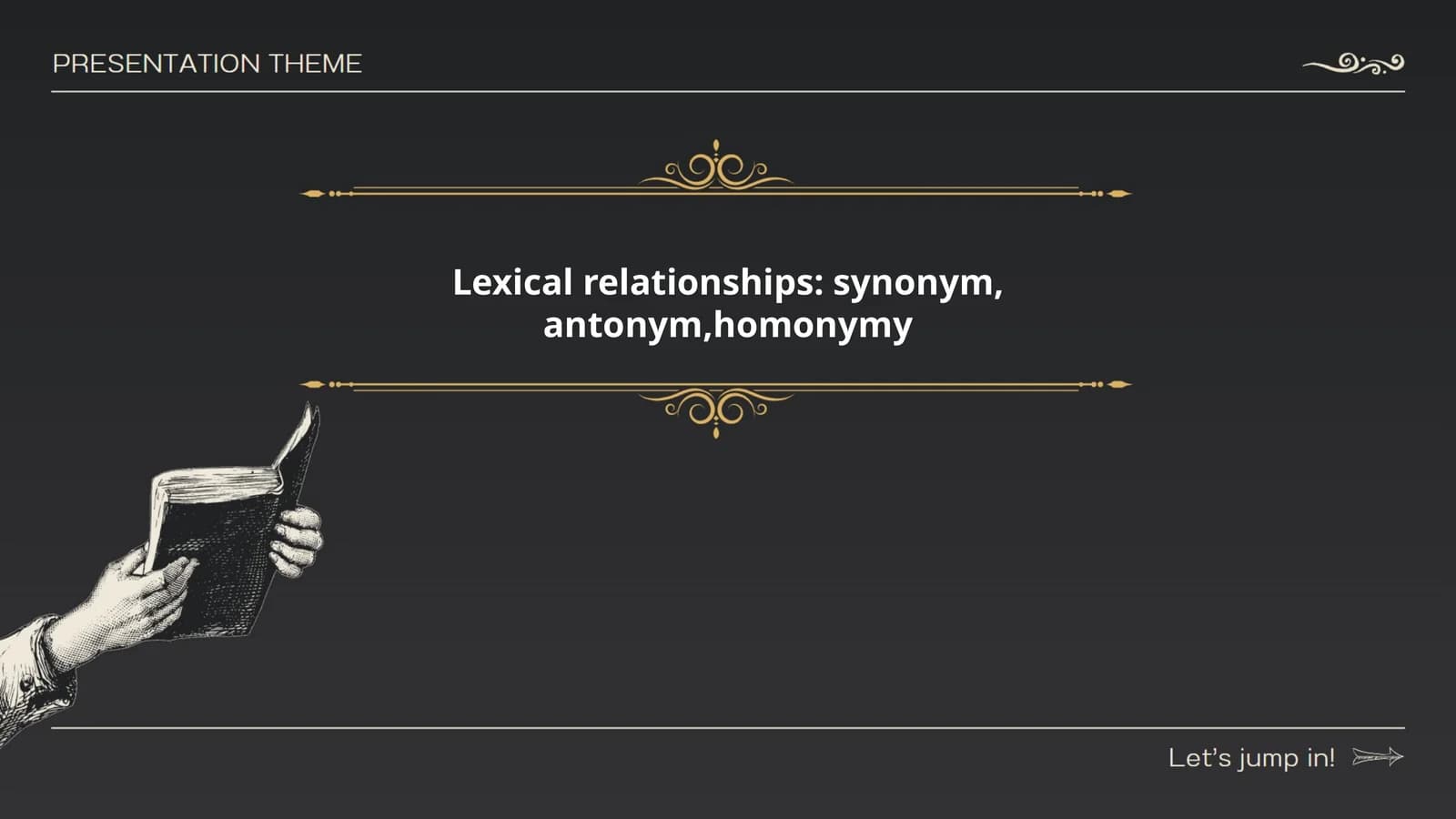Synonymy in the English language