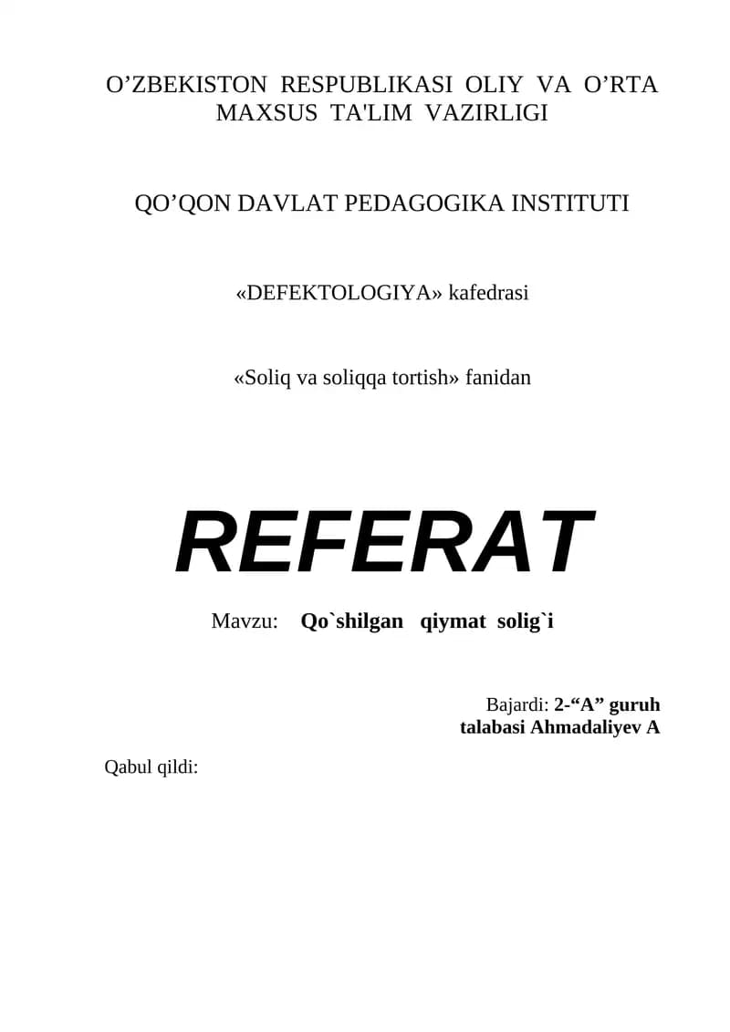 Qo`shilgаn qiymаt sоlig`i