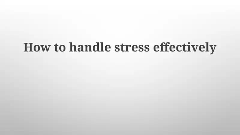 Understanding Stress: Triggers and Symptoms