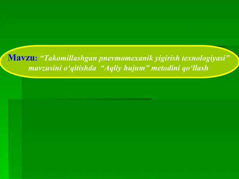 Pnevmomexanik yigirish texnologiyasi