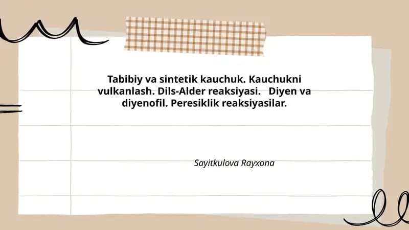 Tabibiy va sintetik kauchuk