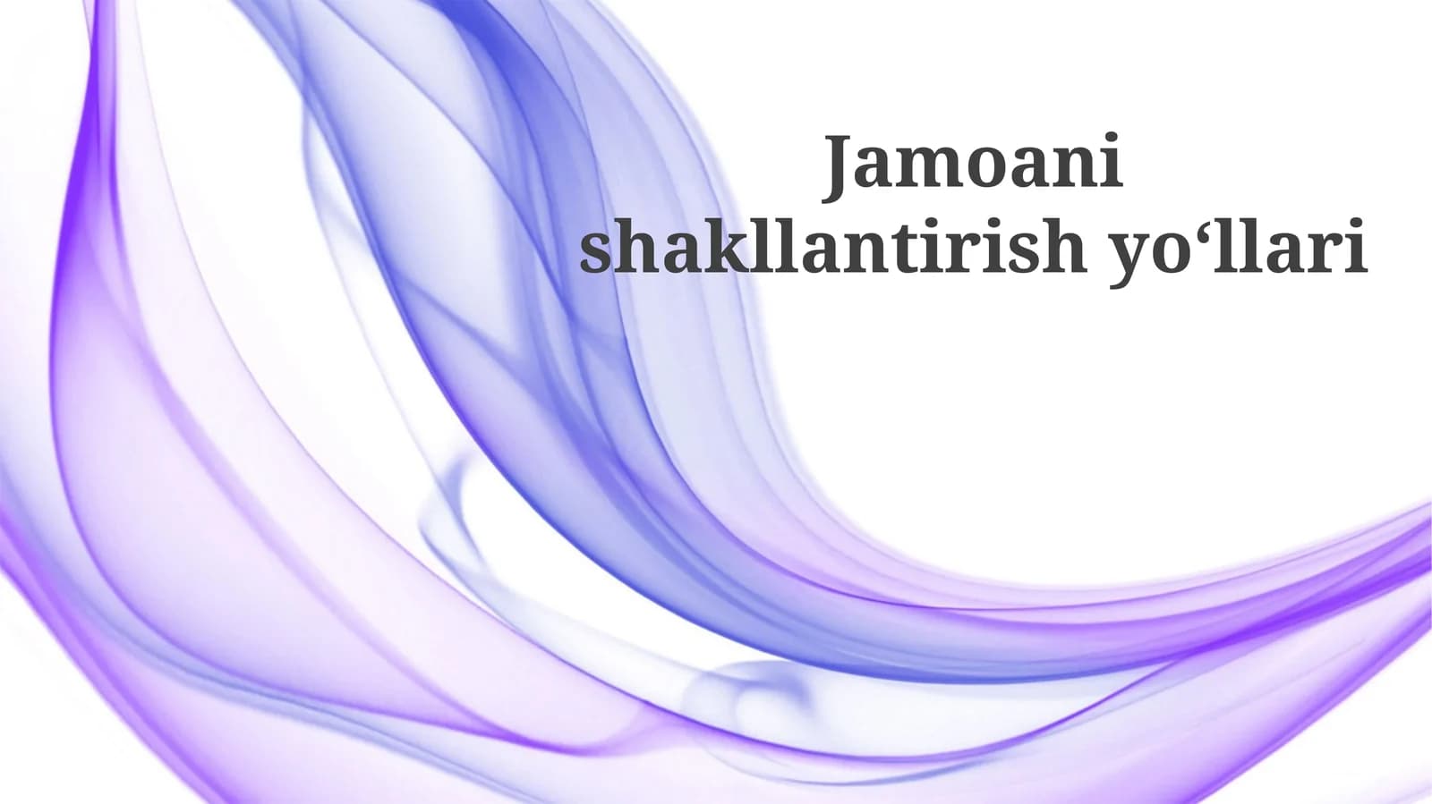 Jamoa Tuzishning Zamonaviy Usullari
