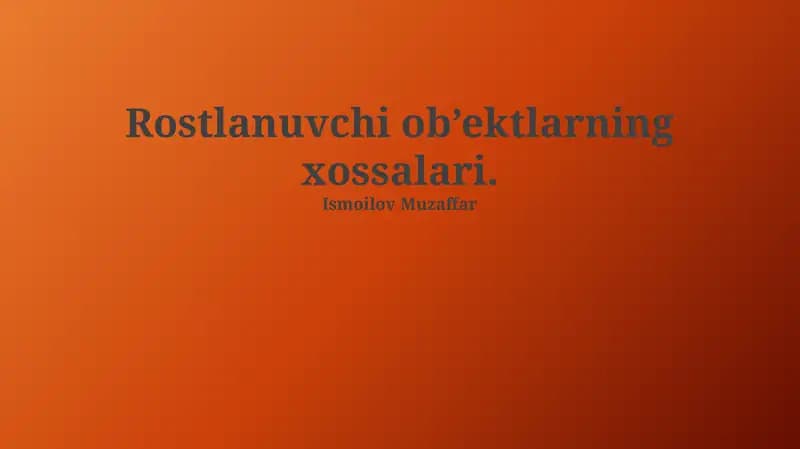Jismning Aylanish Stabilligi