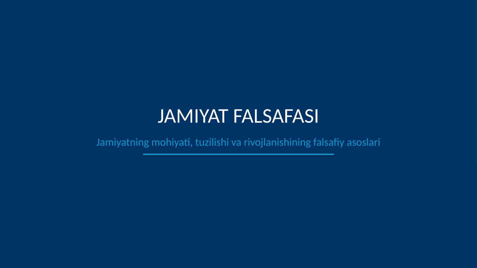 Jamiyat falsafasi