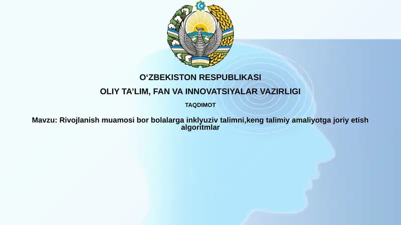 Inklyuziv ta'lim: Ta'rif va ahamiyat