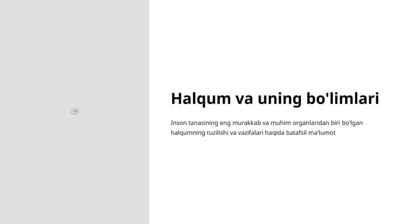 Halqum va uning bo'limlari
