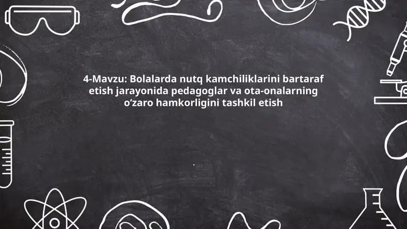 Bolalar Nutq Kamchiliklarini Bartaraf Etish