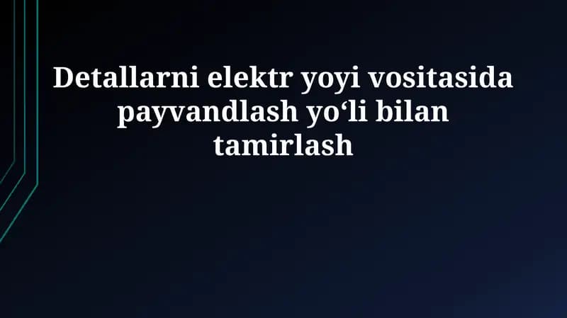 Elektr yoy bilan payvandlash