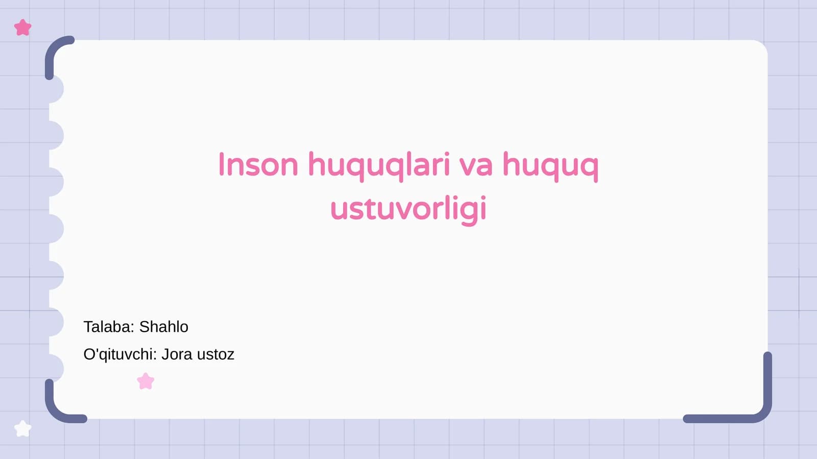 Inson huquqlari va huquq ustuvorligi