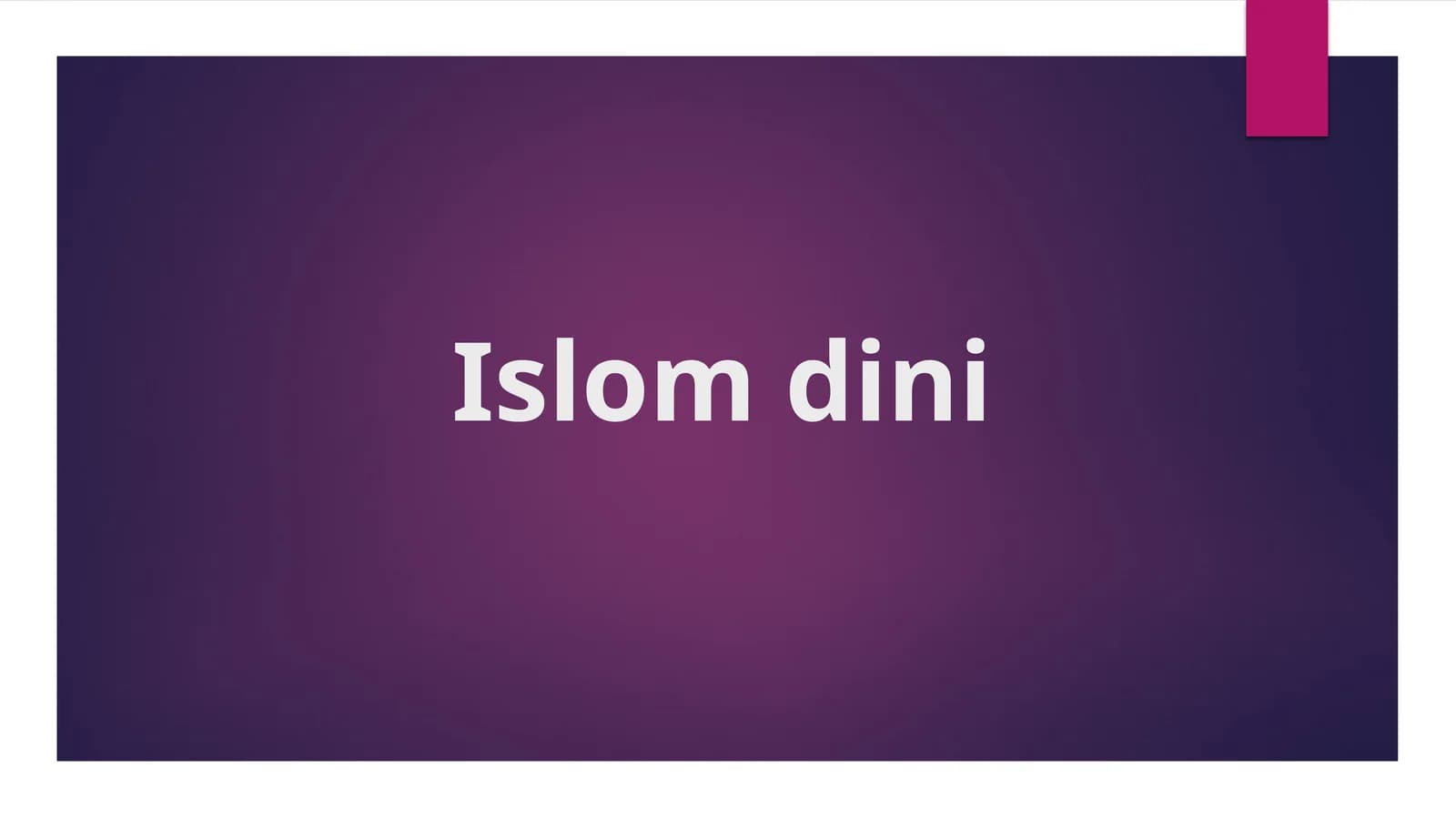 Islom dini
