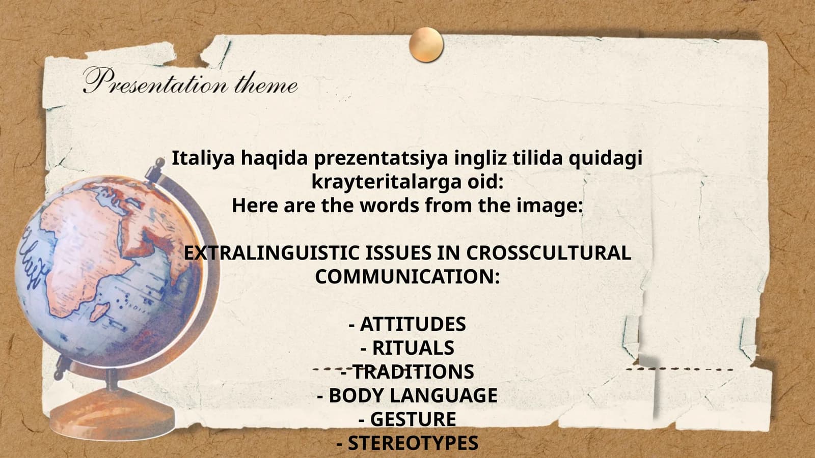 Italiya haqida prezentatsiya