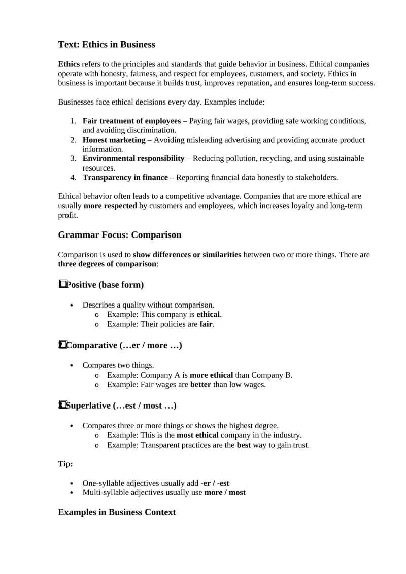 Ethics in Business