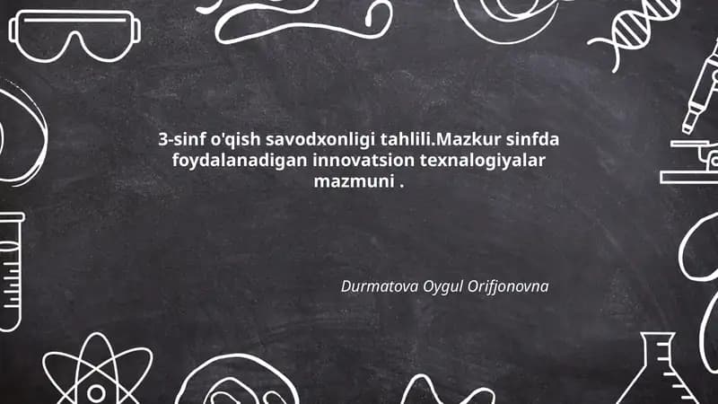 3-sinf o'qish savodxonligi tahlili