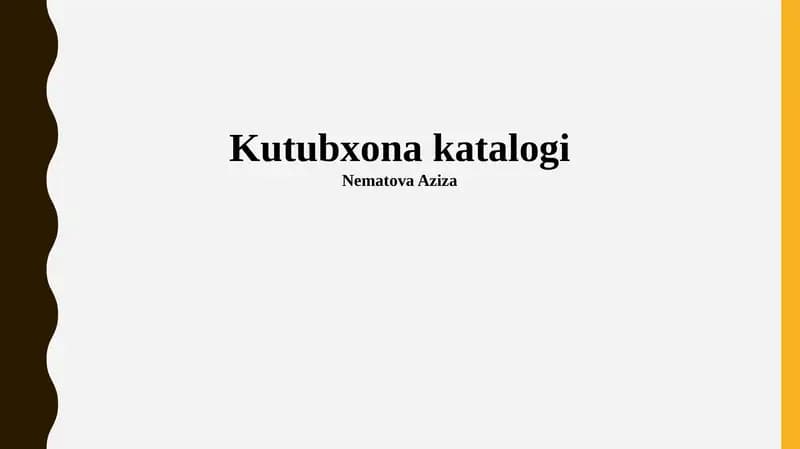 Kutubxona katalogi