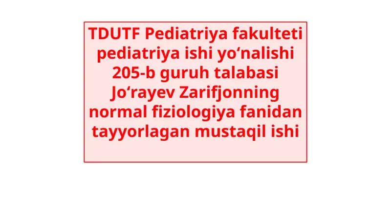Eritrotsitlar Turlari