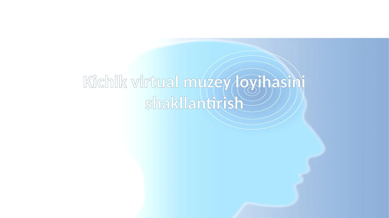 Kichik virtual muzey loyihasini shakllantirish