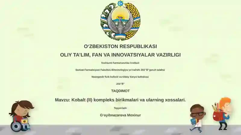 Kobalt (II) kompleks birikmalari va ularning xossalari