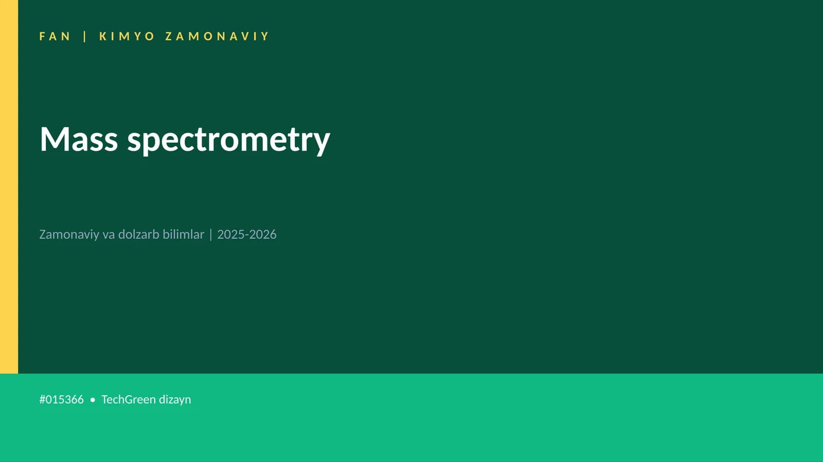 Mass spectrometry