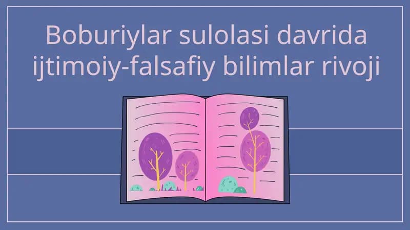 Boburiylar Davrida Falsafiy Fikrlar