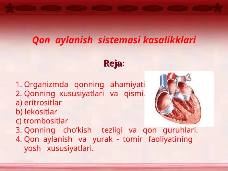Qon aylanish sistemasining kasaliklari
