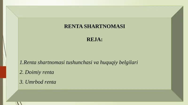 RENTA SHARTNOMASI