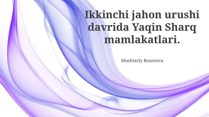 Urushdan keyingi siyosiy o'zgarishlar