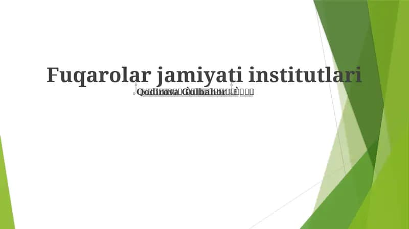 Fuqarolar jamiyati institutlari