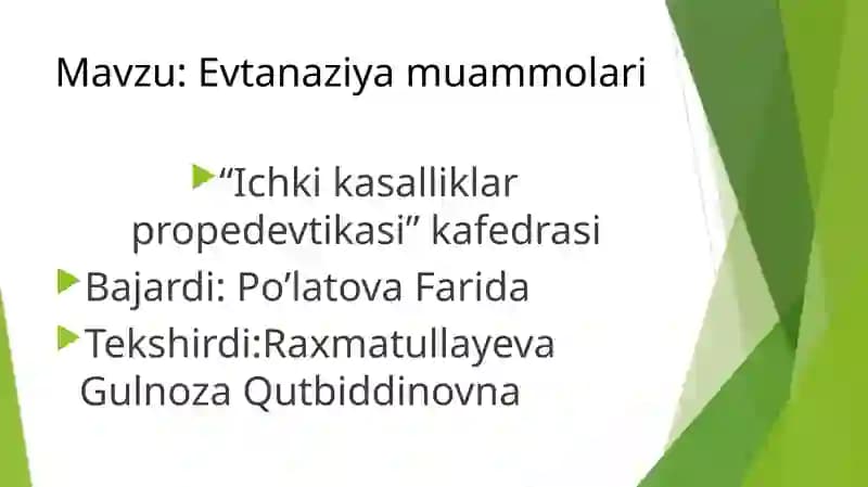 Evtanaziya muammolari