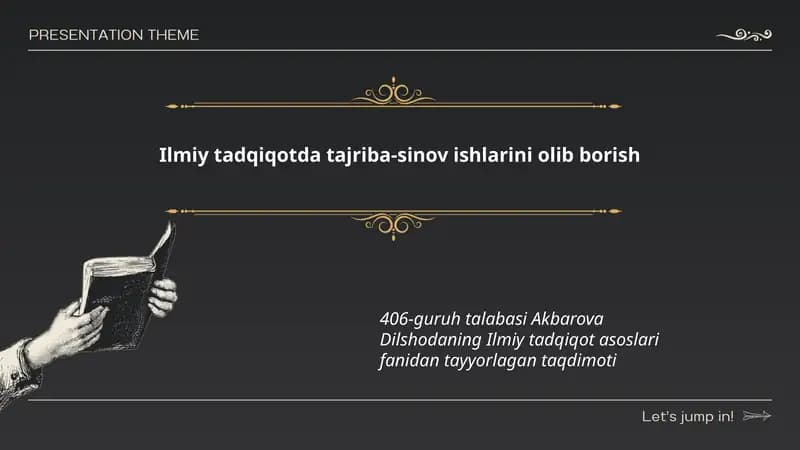 Ilmiy tadqiqot asoslari