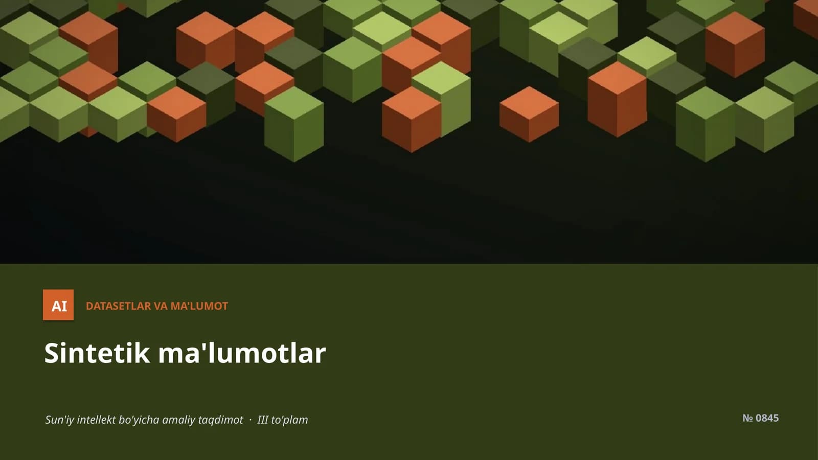 Sun'iy intellekt bo'yicha amaliy taqdimot · III to'plam