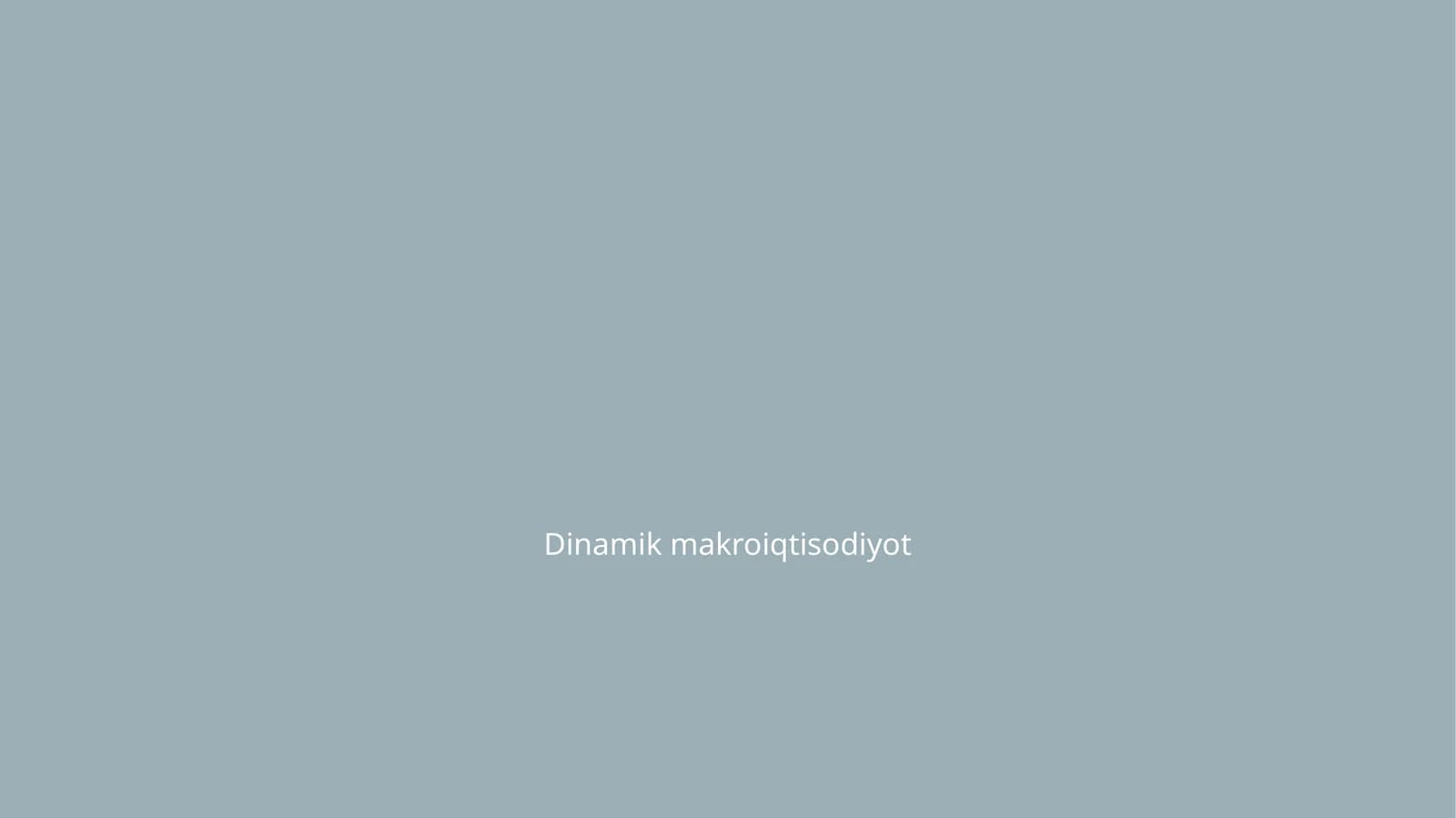 Makroiqtisodiy tahlilda MHTdan foydalanish