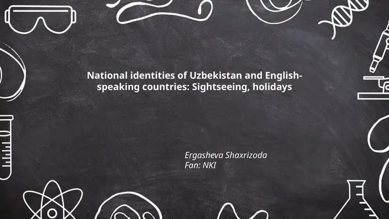 National identities of Uzbekistan and English-speaking countries: Sightseeing, holidays
