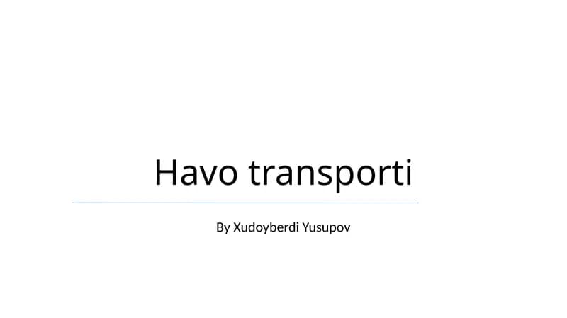 Havo transporti