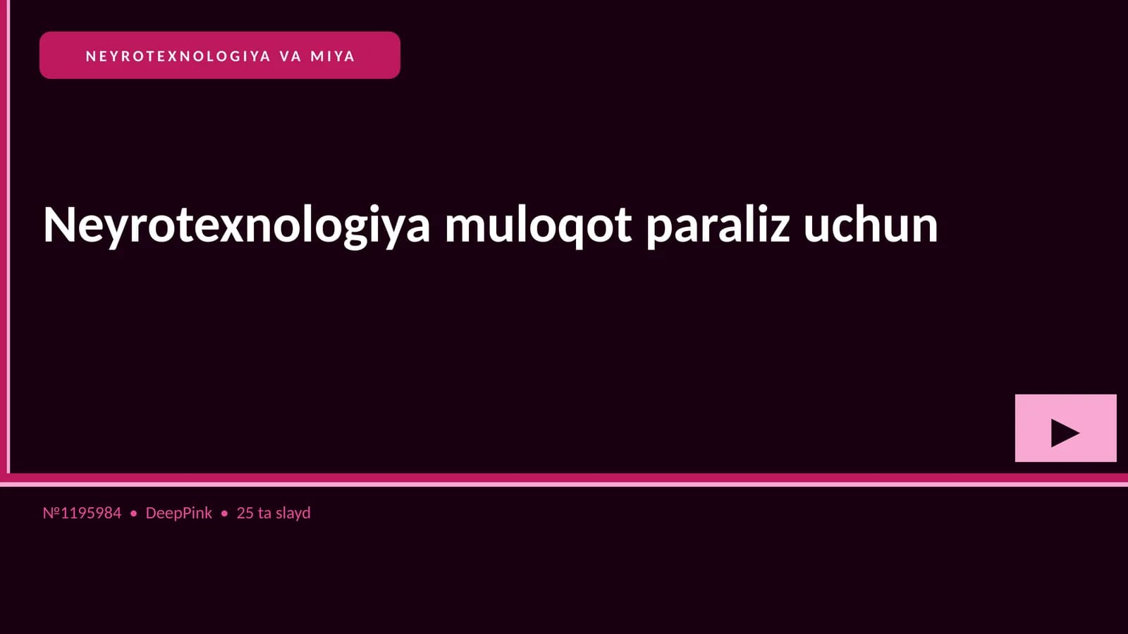NEYROTEXNOLOGIYA VA MIYA