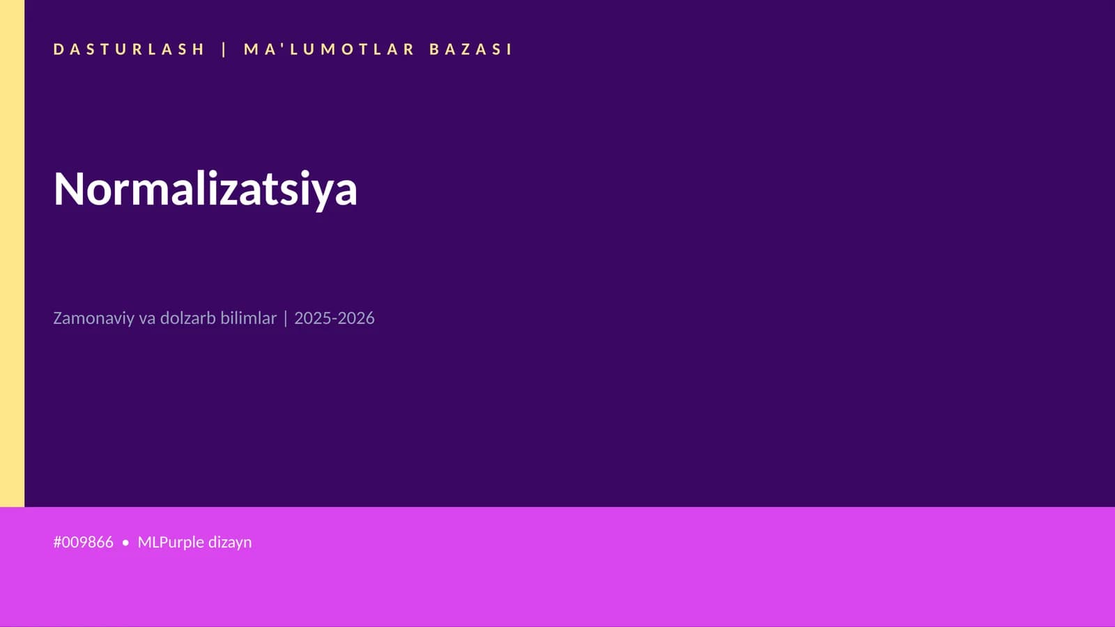 Normalizatsiya