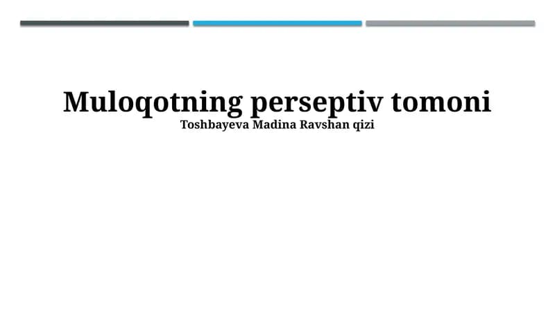 Muloqotning perseptiv tomoni