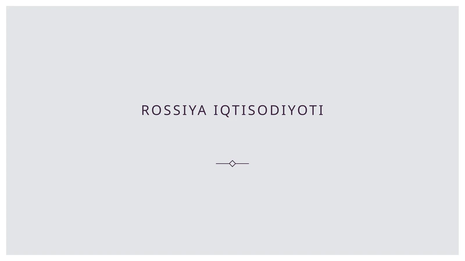 Rossiya iqtisodiyoti