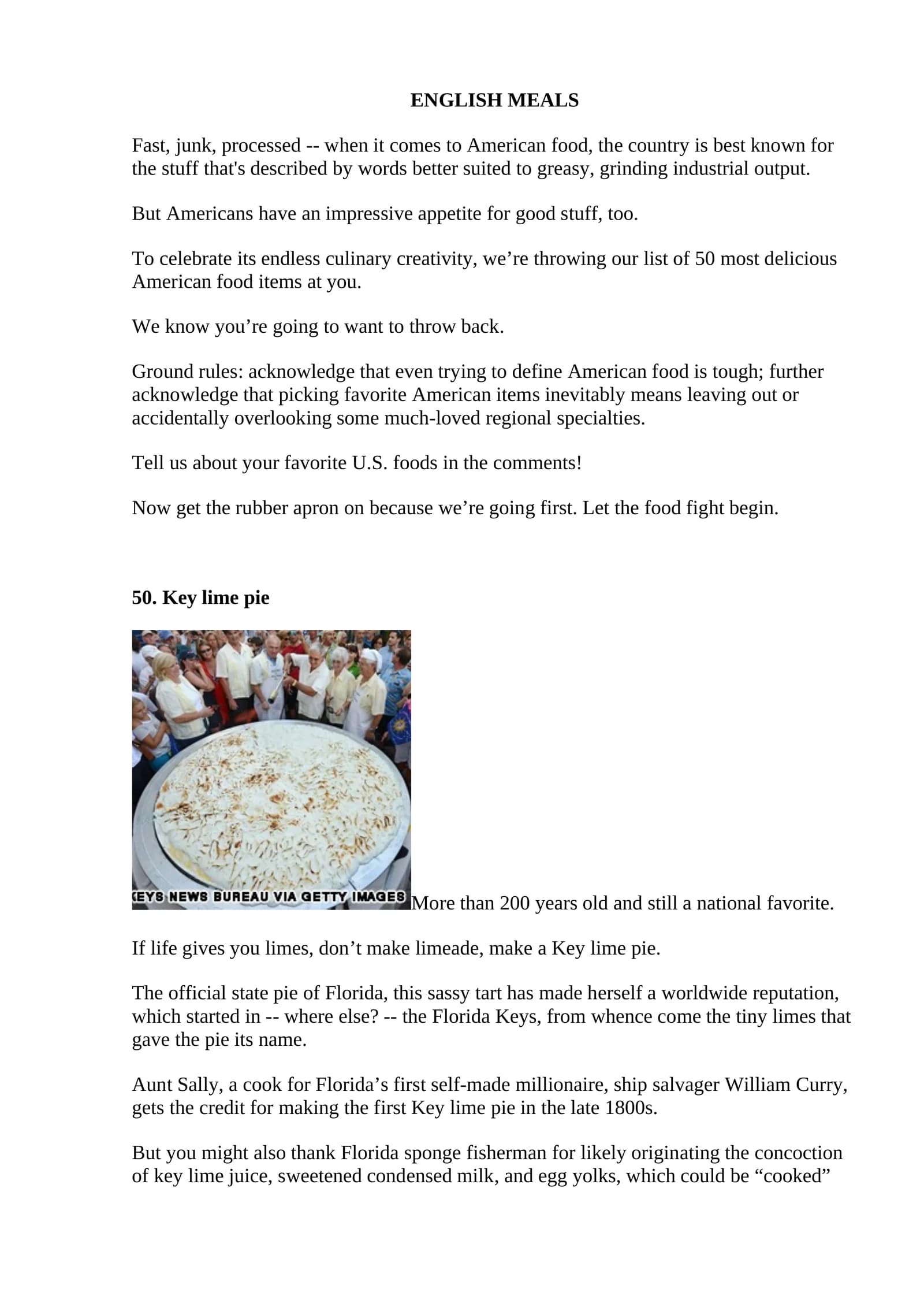 Key lime pie