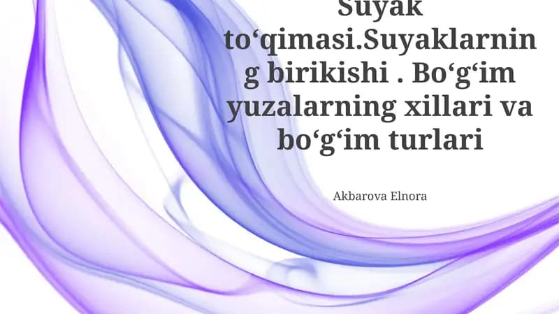 Suyak To'qimasi